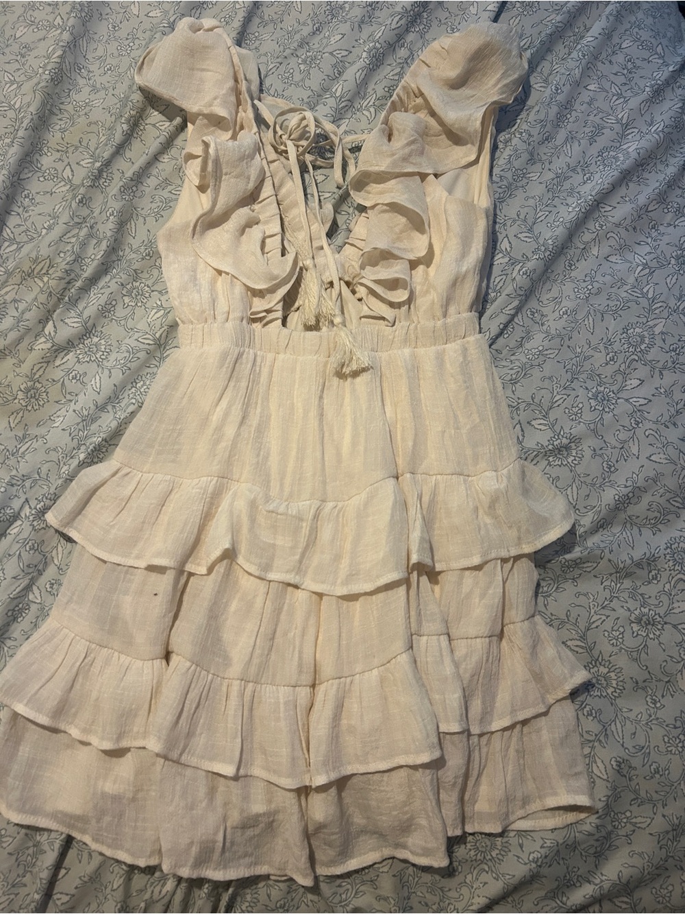HYFVE Cream Ruffle Mini Dress - Picture 3 of 6